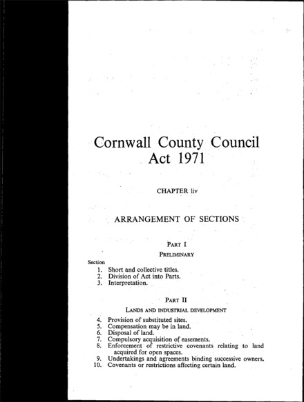 Cornwall County Council Act 1971