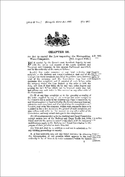 Metropolis Water Act 1897