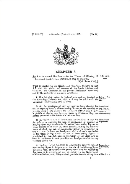 Licensing (Ireland) Act 1905
