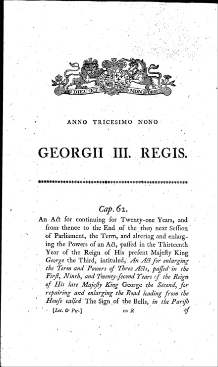 Rochester and Maidstone Road Act 1799