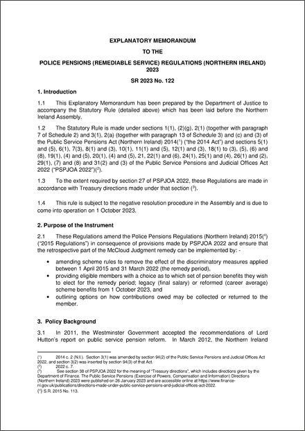 NI Explanatory Memorandum 2