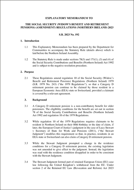 NI Explanatory Memorandum 3 (29/01/2024)