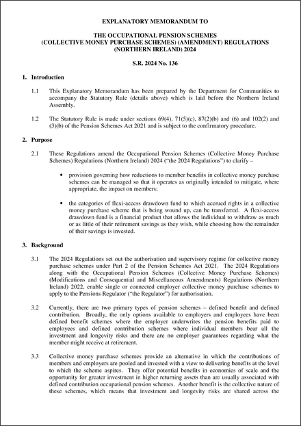 NI Explanatory Memorandum 2