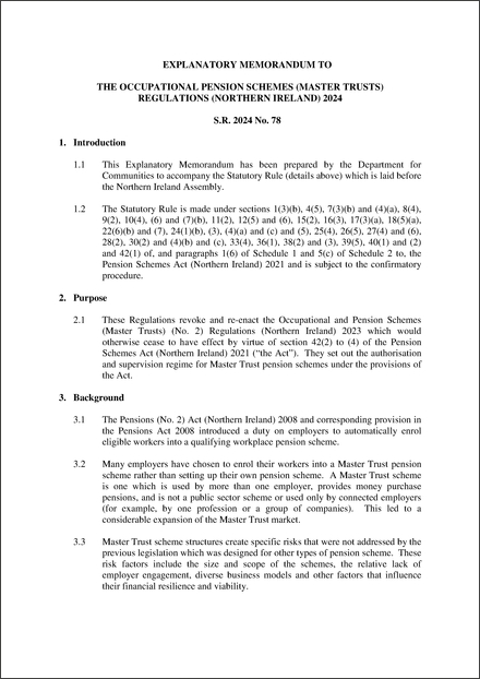 NI Explanatory Memorandum 2