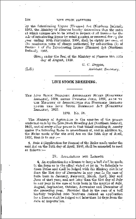 The Live Stock Breeding Amendment Rules (Northern Ireland) 1929