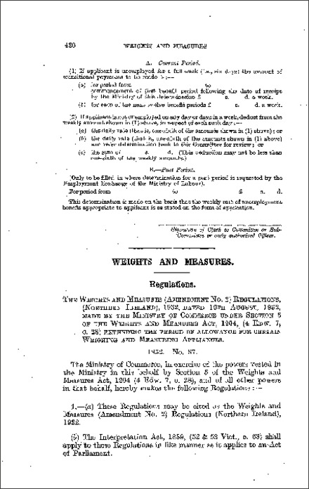 The Weights and Measures (Amendment No. 2) Regulations (Northern Ireland) 1932
