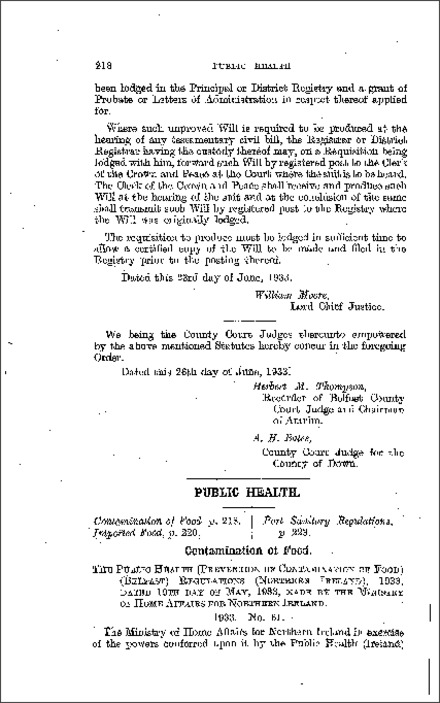 The Public Health (Prevention of Contamination of Food) (Belfast) Regulations (Northern Ireland) 1933