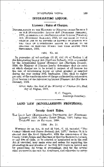 The Land Law (Miscellaneous Provisions) Rules (Northern Ireland) 1934