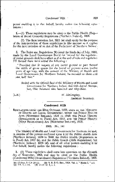 The Public Health (Condensed Milk) (Amendment) Regulations (Northern Ireland) 1953