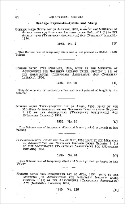 The Headage Payments (Cattle and Sheep) No. 2 Scheme (Northern Ireland) 1955