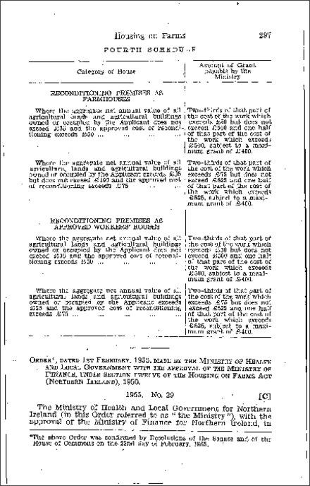 The Housing on Farms (Grants) (No. 2) Order (Northern Ireland) 1955