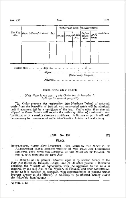 The Flax (General) Regulations (Northern Ireland) 1959