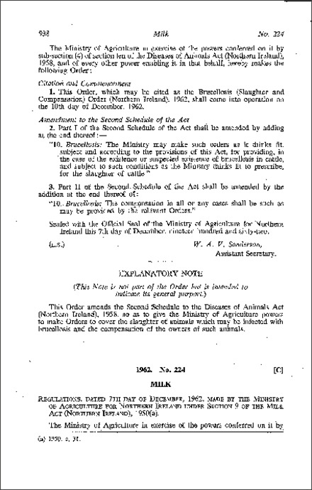 The Milk (Amendment No. 4) Regulations (Northern Ireland) 1962