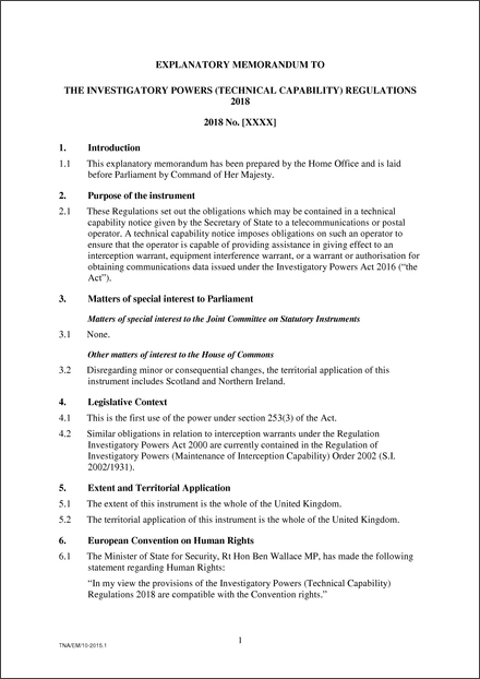 Revised UK Explanatory Memorandum 2