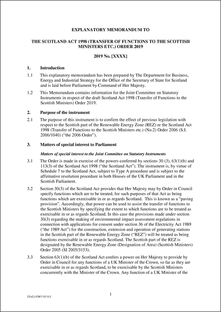 UK Explanatory Memorandum 2