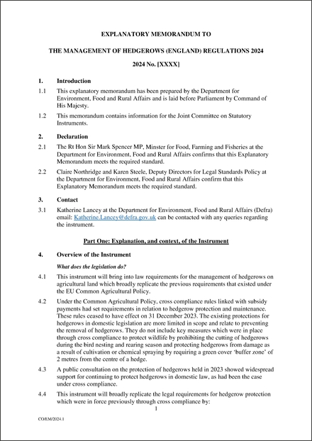 UK Explanatory Memorandum 2