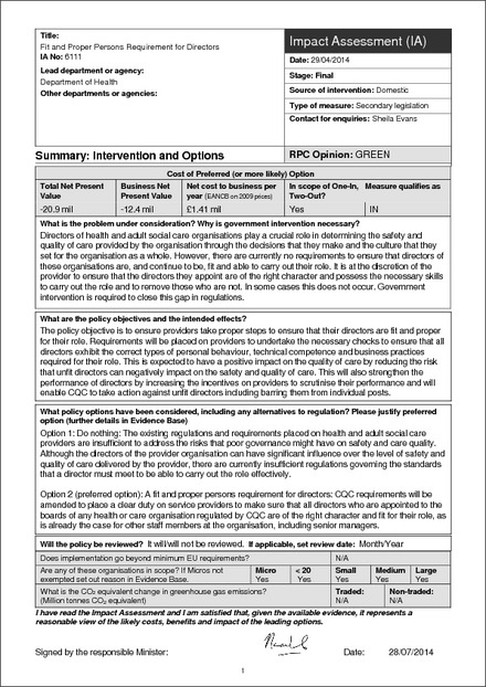 The Health and Social Care Act 2008 (Regulated Activities) (Amendment ...