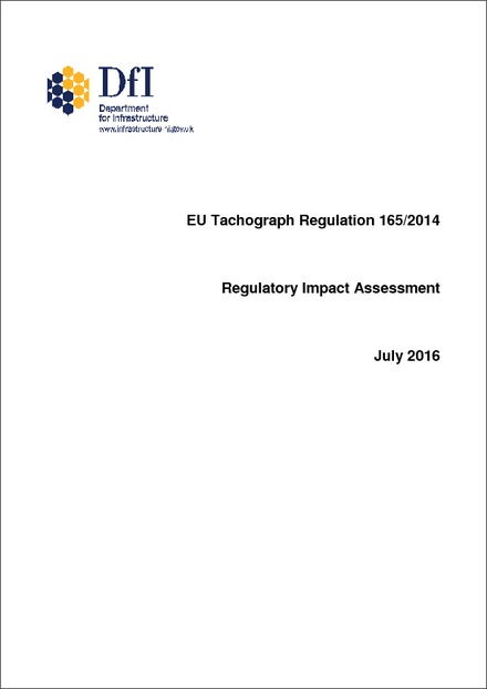 Impact Assessment to The Passenger and Goods Vehicles (Tachographs) (Amendment) Regulations (Northern Ireland) 2016