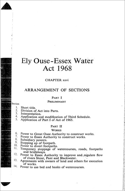 Ely Ouse-Essex Water Act 1968