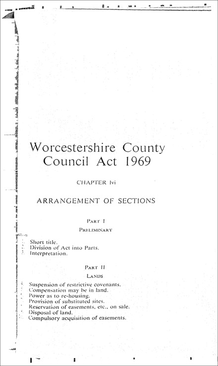 Worcestershire County Council Act 1969
