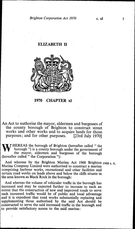 Brighton Corporation Act 1970