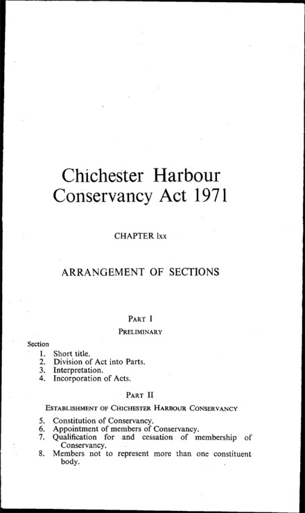 Chichester Harbour Conservancy Act 1971