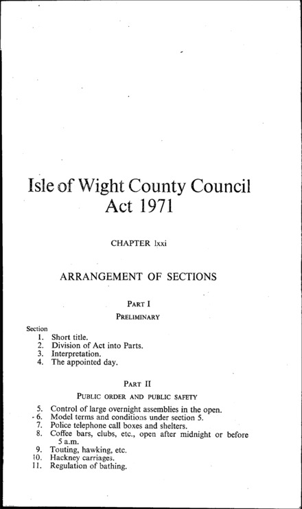 Isle of Wight County Council Act 1971
