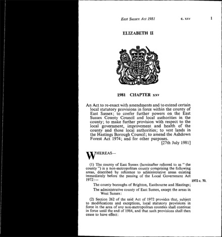 East Sussex Act 1981