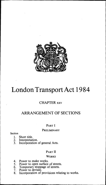 London Transport Act 1984