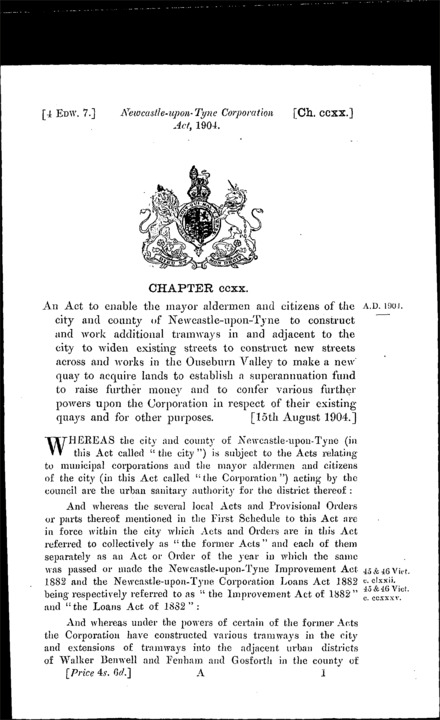 Newcastle-upon-Tyne Corporation Act 1904