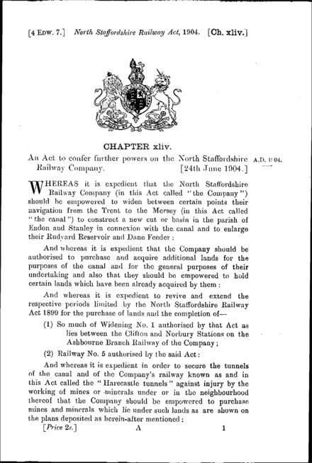 North Staffordshire Railway Act 1904