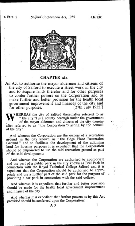 Salford Corporation Act 1955