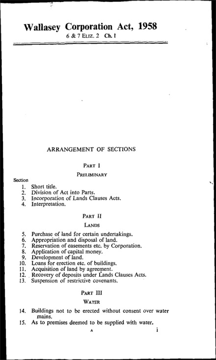 Wallasey Corporation Act 1958