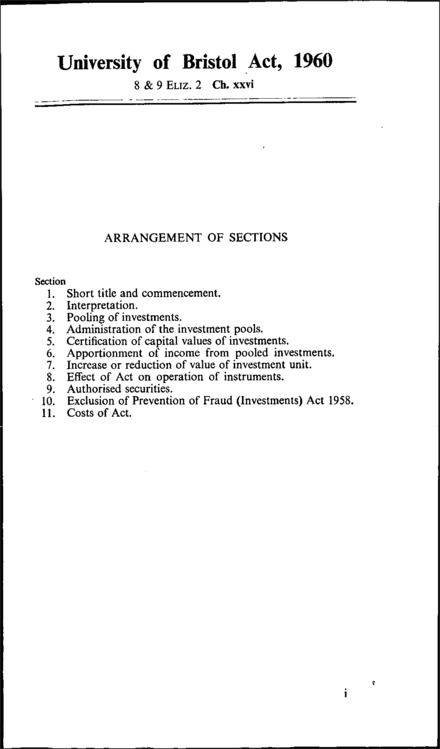 University of Bristol Act 1960