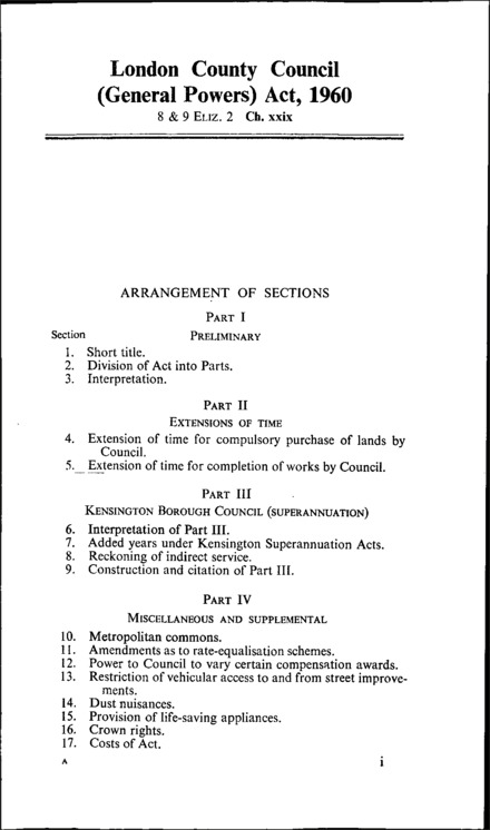 London County Council (General Powers) Act 1960