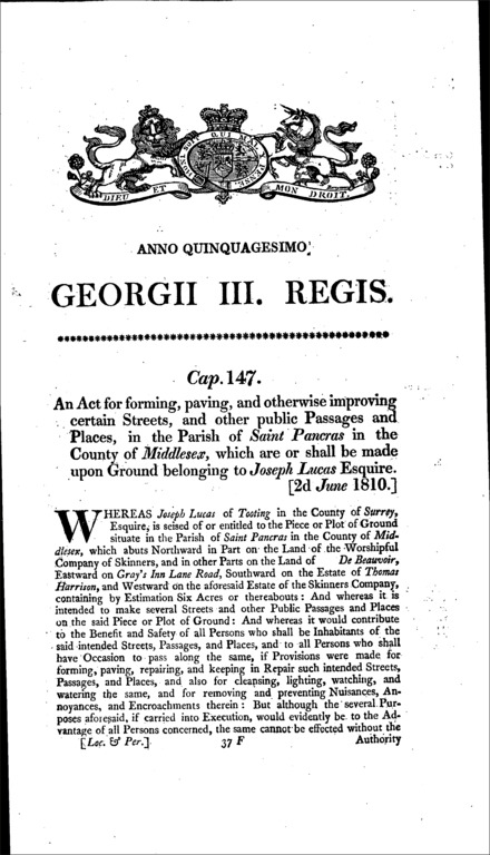 St. Pancras Improvement Act 1810