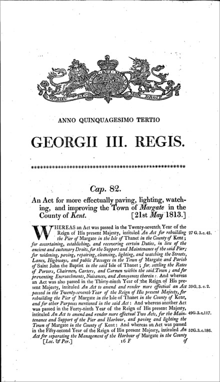 Margate Improvement Act 1813