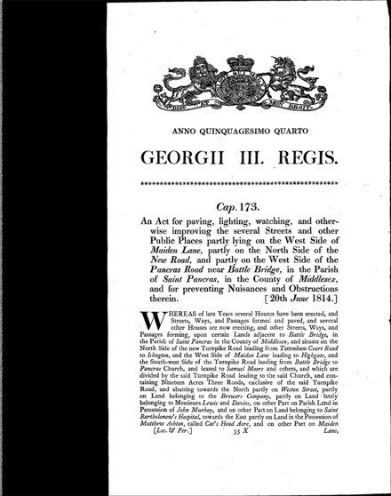 St. Pancras Improvement Act 1814