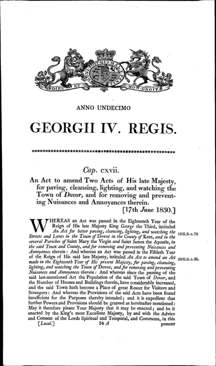Dover Improvement Act 1830
