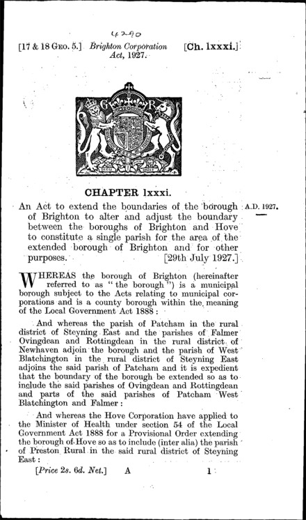Brighton Corporation Act 1927