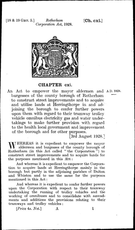 Rotherham Corporation Act 1928