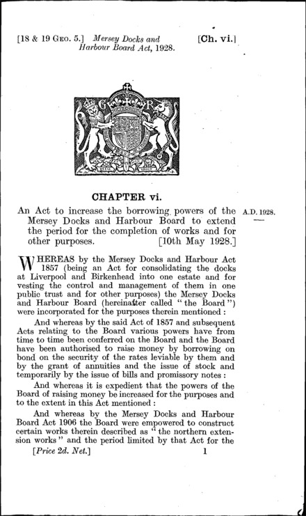Mersey Docks and Harbour Board Act 1928