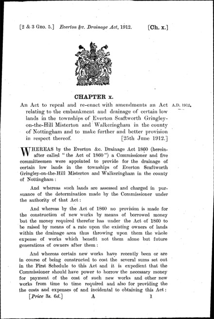 Everton, &c. Drainage Act 1912