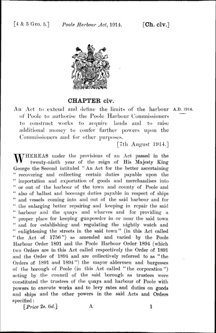 Poole Harbour Act 1914