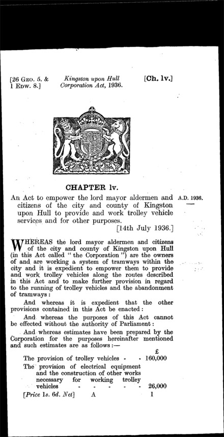 Kingston-upon-Hull Corporation Act 1936
