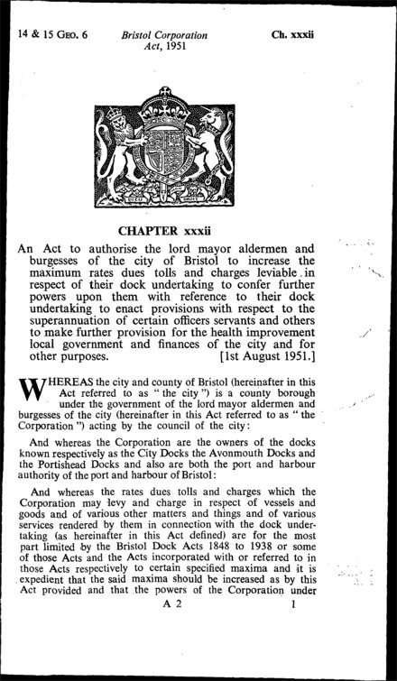 Bristol Corporation Act 1951