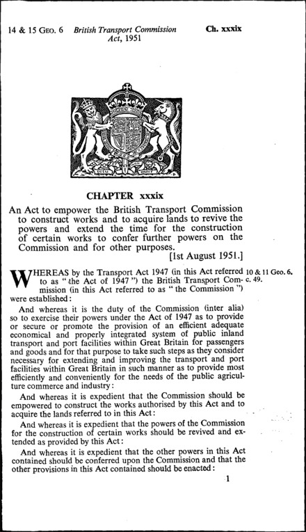 British Transport Commission Act 1951