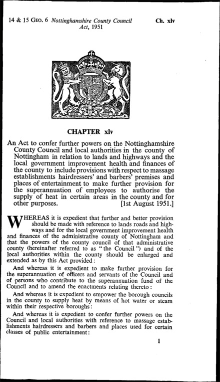 Nottingham County Council Act 1951