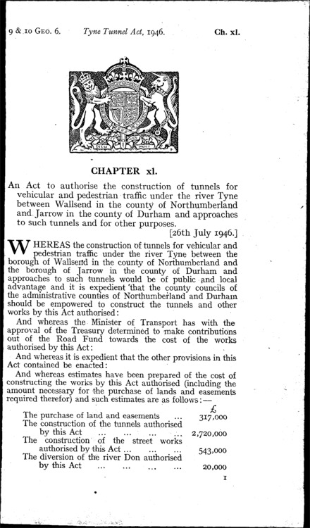 Tyne Tunnel Act 1946