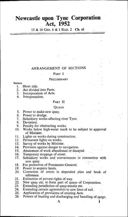 Newcastle-upon-Tyne Corporation Act 1952